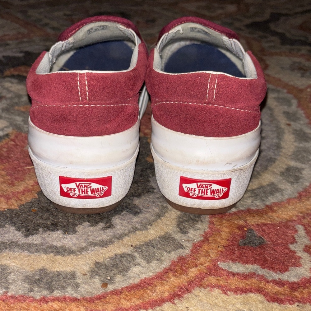 Vans women’s Burgundy Slip-On Sneakers - Picture 3 of 5